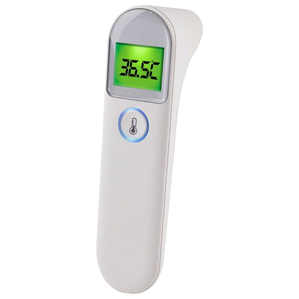 Grundig Thermomètre Infrarouge 3-en-1 - Thermomètre Digital Bébé Front et Oreille - Lecture en 1 Seconde - Écran LCD avec Rétroéclairage 3 Couleurs - Mémoire 20 Mesures - Image 1