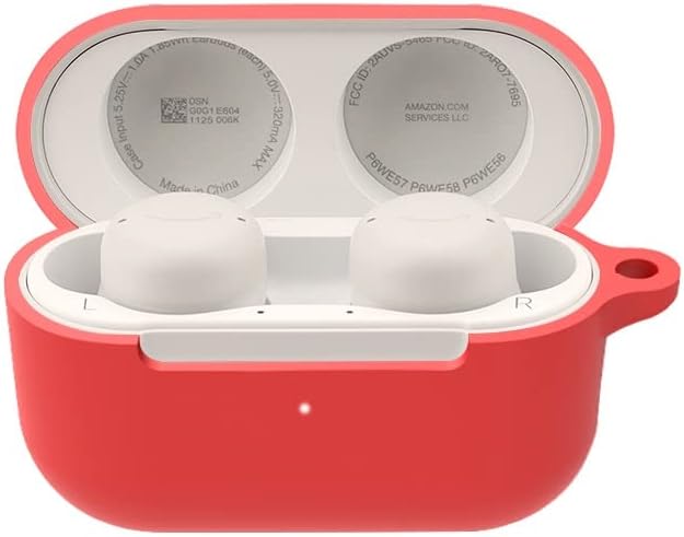 Ecouteurs Bluetooth Étui pour Amazon Echo Buds2, TPU Souple, Protection Intégrale à 360° Étui de Protection pour Amazon Echo Buds2.(Rouge) - Image 1