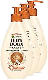 Garnier Ultra Doux Corps Lait Nourrissant Adoucissant Lait de Coco/Macadamia Peaux Très Sèches à Ternes 250 ml - Lot de 3 - Image 1