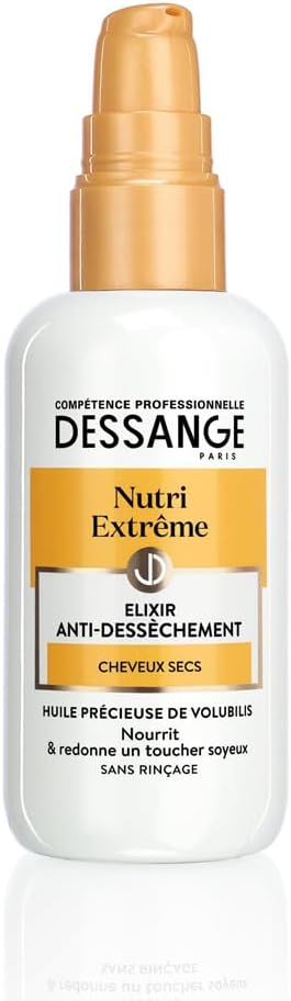 DESSANGE - Nutri-Extreme Anti-Drying Elixir - Formula Enriched With Volubilis Oil - Nourishes & restores a silky touch - For Dry Hair - No Rinse - 100 ml - Image 1
