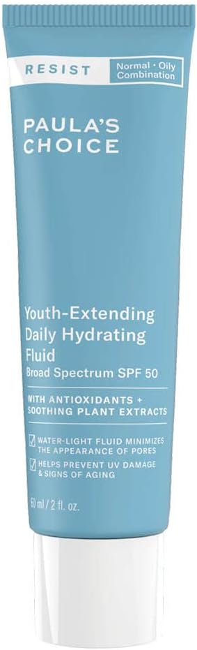 Paula's Choice RESIST Anti Age Crème de Jour SPF 50 - Crème Solaire Hydratante pour Visage - Eliminé les Points Noirs, Anti Rides avec Vitamine E - Peaux Mixtes à Grasses - 60 ml - Image 1