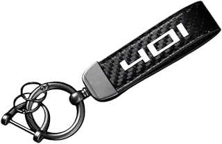 Motorcycle Leather Carbon Fiber Keyring for Husqvarna 701 Supermoto & Enduro Norden 901 Svartpilen 401 High Leather Key Chain Motorcycle Key Chain Portable Versatile Durable Accessories - Image 1