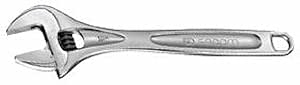 FACOM - Chrome adjustable wrench - 113A.18C - Easy adjustment - Movable jaw - Preset spout opening - Durable and robust material - Suitable for professional use - Image 1