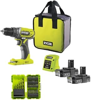 Pack - R18DD2-220S Screwdriver Drill - 18V One Plus - 2 x 2.0Ah Batteries - Charger - Stackable Shockproof Case 38 Accessories - Bit Holder - Image 1