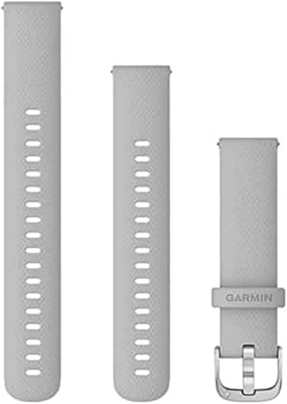 Garmin 18mm Quick Release Silicone, Resin Sports Watch Band, Black, 18mm, Unisex, Standard, Casual - Image 1