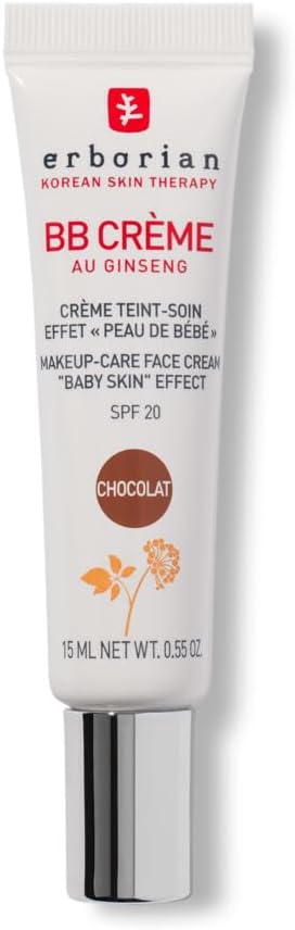 Erborian - BB Crème au Ginseng 5-en-1 - Soin Teinté Perfecteur Effet "Peau de Bébé" - Fond de Teint Couvrant Imperfections - Protection Solaire SPF 20 - Soin Cosmétique Coréen - 15ml - Image 1