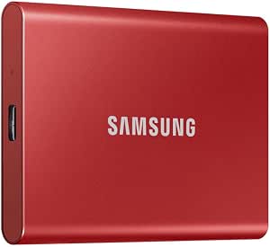Samsung 500GB T7 External SSD, Red, MU-PC500R/WW, Read/Write Speed up to 1050MB/s, Password Security - Image 1