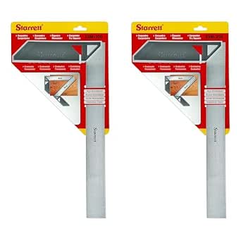 Starrett Square (Pack of 2) - Right Angle Ruler - Stainless Steel - 200mm - Image 1