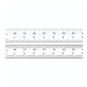 Starrett C604R-36 Spring Hardened Steel Ruler with Thumb Graduations, 4R Style Graduations, 36" Length, 1-1/4" Width, 3/64" Thickness - Image 1