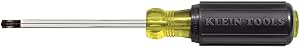 Klein Tools 7314 #1 Combination Point Screwdriver, 4" Fixed Blade, Made in USA - Image 1