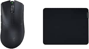 Razer DeathAdder V3 Pro + Gigantus V2 Medium - Lightweight Ergonomic Wireless Mouse with 30K Optical Sensor and Soft Mouse Pad for Speed and Control - Image 1