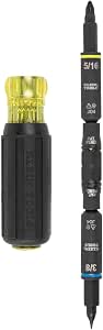 Klein Tools 32527HD 11 in 1 KNECT HVAC Screwdriver/Nut Driver Multi-Bit Impact Resistant with Phillips, Flat, Square and Schrader Bits - Image 1