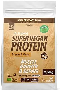 Super Vegan Protein Cacahuètes et Maca Iswari (2,5kg) - Image 1