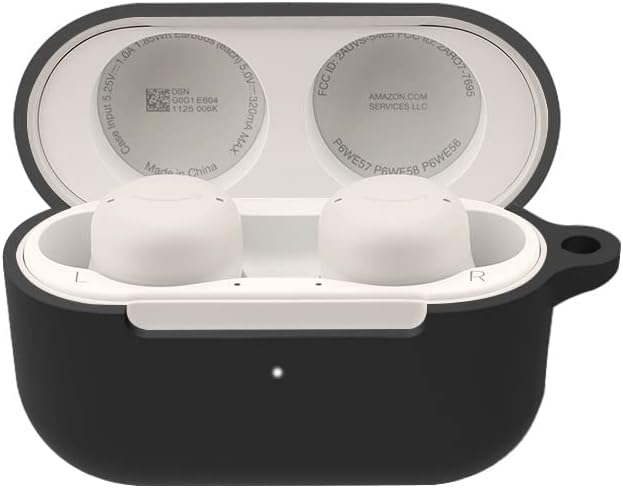 Ecouteurs Bluetooth Étui pour Amazon Echo Buds2, TPU Souple, Protection Intégrale à 360° Étui de Protection pour Amazon Echo Buds2.(Noir) - Image 1