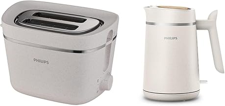 Eco Conscious Edition Toaster Bundle, 2 Slots, 8 Settings, Made From Used Cooking Oil + Philips Electric Kettle - Eco Conscious Edition, 1.7 L, Indicator Light - Image 1