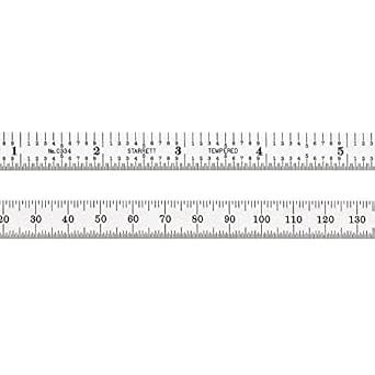 Starrett C334-150 Complete Flexible Steel Ruler with mm and Inch Graduations and Quick Read - Image 1