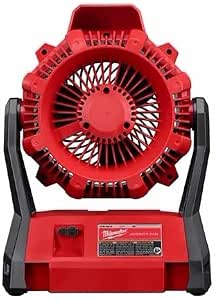 Milwaukee M18 0 Watt Construction Fan, Black|Red and Black|Red - Image 1