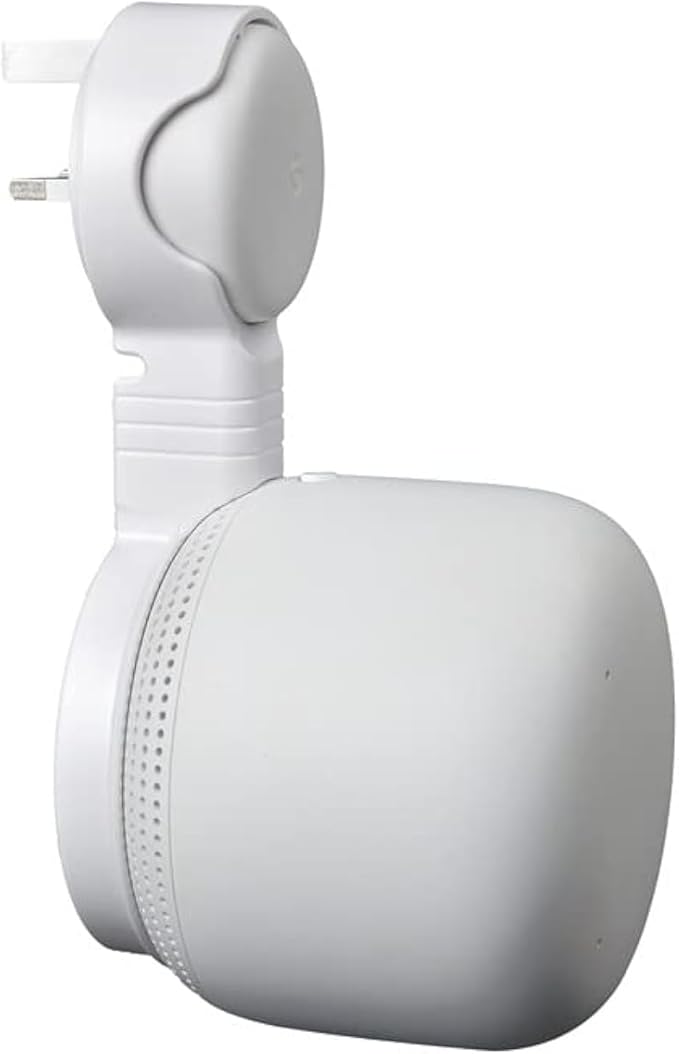 For Google Nest Point Wall Mount Stand Accessories with Integrated Cable Management, No Screws Required, Speaker Accessories Rack (Google Nest Point, White) - Image 1