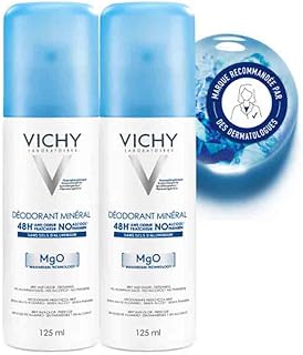 Déodorant Aérosol, Efficacité Longue Durée 48 H, Formule Minérale Sans Alcool, Actifs Anti-Odeur d'Origine Naturelle, Adapté aux Peaux Sensibles, Lot de 2x125 ml - Image 1