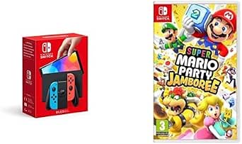 Nintendo Console Switch (Modèle OLED) & Super Mario Party Jamboree - Image 1