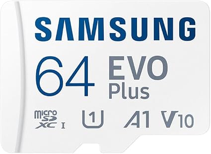 Memory Card Samsung 64G Micro SD Evo Plus 2024 with SD Adapter Class 10 Read 160MB/s Write 160MB/s MB-MC64SA/EU - Image 1