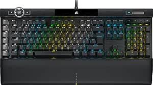 Corsair K100 RGB Mechanical Optical Gaming Keyboard (Corsair OPX Keys: Hyperfast & Linear, Faux Leather Palm Rest, Double Shot PBT Keys, Elgato Stream Deck Integration) QWERTY Black - Image 1