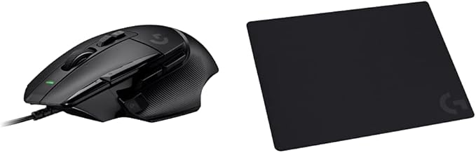 Logitech G Lightforce 502 x Wired Gaming Mouse – Optical Mechanical Hybrid Primary Buttons + Logitech G240 Cloth Gaming Mouse Mat - Image 1