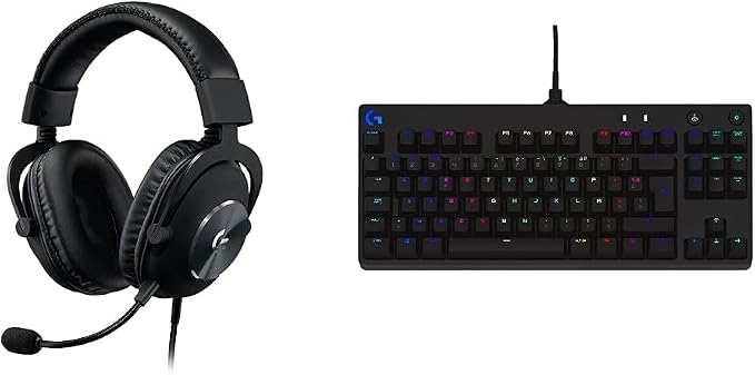 Logitech G PRO X Over-Ear Gaming Headset with Microphone BLUE VO!CE + Logitech G PRO TKL Tenkeyless Mechanical Gaming Keyboard - Image 1