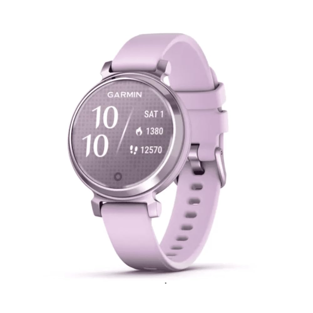 Garmin Lily 2 – Small and Elegant Smart Watch – Cream Gold with Silicone Strap White Coconut - Image 1