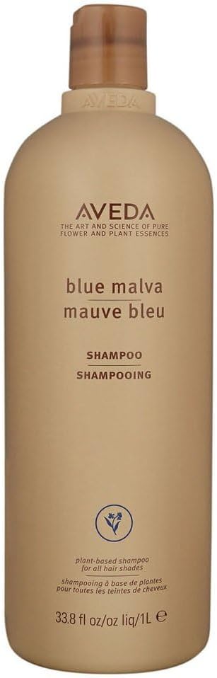 Aveda Blue Malva Shampoo | Purple Shampoo for White, Grey and Blonde Hair | Neutralises Copper Highlights, 1000ml - Image 1