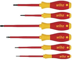 Wiha SoftFinish insulated screwdriver set electrician slot or flat I Pozidriv 6 pieces (25477).          [Energy Class A+] - Image 1