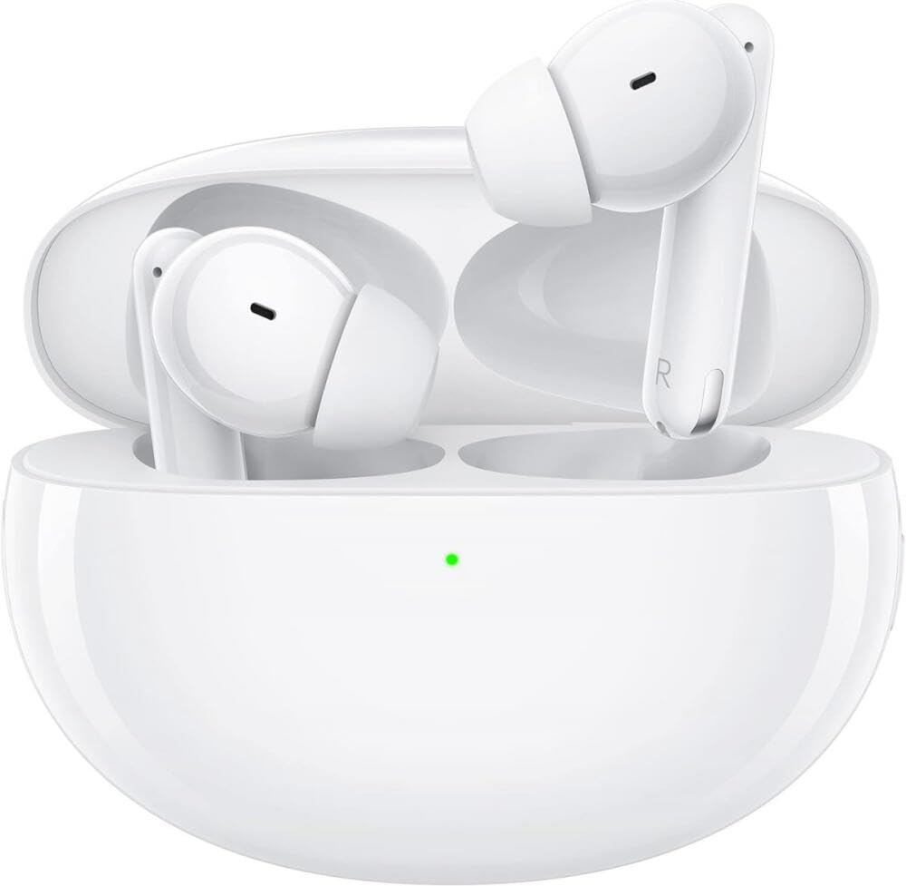 OPPO Enco Free 2 W52 True Wireless Earphones White Bluetooth 5.2 Noise Cancelling In-Ear Headphones, Dynaudio Quality Sound [Italian Version], White - Image 1