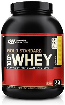 Optimum Nutrition 100% Whey Gold Standard, Banana Cream, 5 Pound by Optimum Nutrition - Image 1