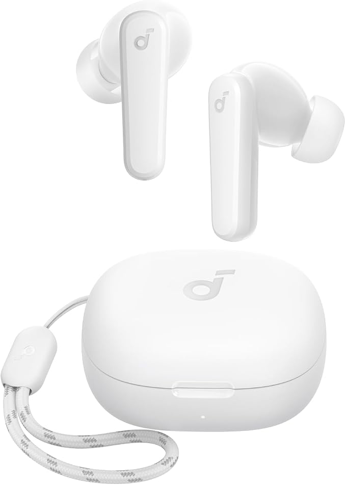 Soundcore by Anker P20i True Wireless Earbuds, Wireless Bluetooth Earbuds, 10mm Driver, Bluetooth 5.3, Adjustable Equalizer, 30 Hours of Battery Life, IPX5 Waterproof(White)(Refurbished) - Image 1
