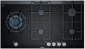 Siemens ER9A6SB70 iQ700 Freestanding Gas Hob 90cm Wide with StepFlame Technology for Precise Flame Control in Nine Levels Stainless Steel - Image 1