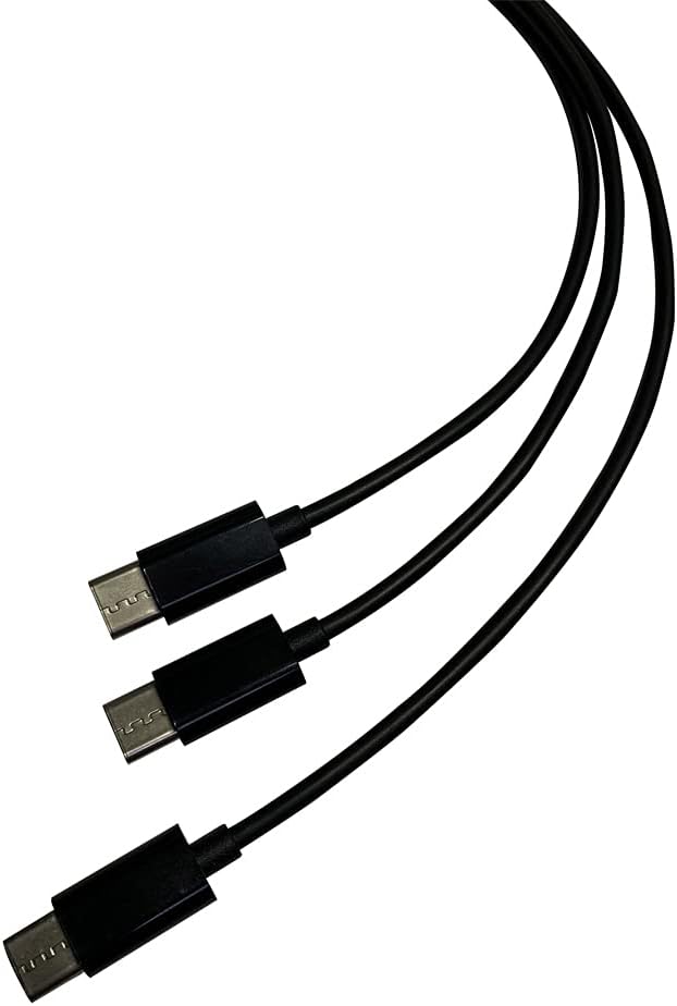 Steelplay - Dual USB Charging Cable for PS5 Controller - USB Type C Fast Charging Cable Compatible with Sony PS5 Controllers - Black - Image 1