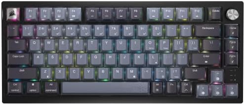 Corsair K65 Plus Wireless 75% RGB Hot Interchangeable Mechanical Gaming Keyboard - Red Linear Switches Corsair MLX Pre-Lubricated - Soundproofing - PBT Keyboards - QWERTY ES - Black - Image 1