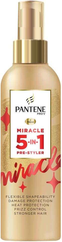 Pantene Heat Protection Spray, Leave-In Conditioner, 5 in 1, 200ml, Styling Hairspray, Primer, Shaping, Protecting & Nourishing Hair - Image 1