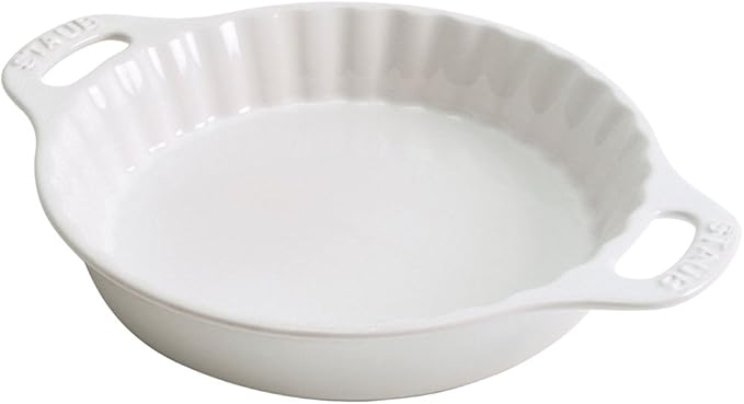 (White) - Staub 40508-616 Bakeware-Pie-Pans, 23 cm, White - Image 1