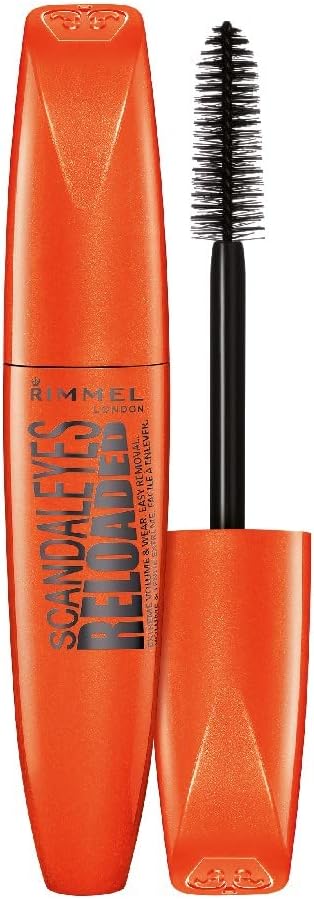 Rimmel - Mascara Scandaleyes Reloaded - Volume extrême et Tenue extrême - Maxi Brosse - 001 Black - 12ml - Image 1