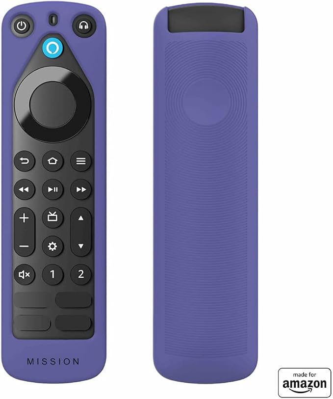 Nouvelle housse de protection pour télécommande « Made for Amazon » pour télécommande vocale Alexa Pro (version 2022), Violette - Image 1
