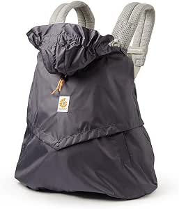 Ergobaby Waterproof Weather Cocoon, Wind and Rain Protection for All Ergobaby Baby Carriers, Waterproof Cover, Charcoal WCRWCHAR - Image 1