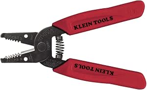 Klein Tools 11046 | Wire Stripper 0.2-1mm² | Narrow Head | Looping Holes | Shear Cutter | Textured Handles | Heavy Duty Black Finish - Image 1