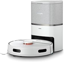Philips XU3110/02 Homerun 3000 Series Aqua Robot de nettoyage humide et sec, puissance d'aspiration 4000 Pa, autonomie de 200 min, navigation laser, station de décharge automatique, application mobile - Image 1