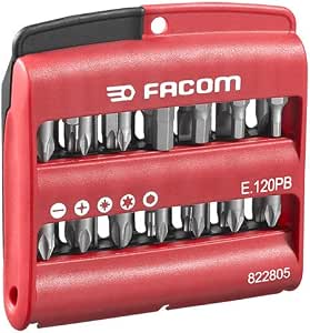 FACOM - Screwdriver Bit Set 28 pieces - E.120PB - Box with Flat, PH, PZ Torx and Six Sided Bits - Polyamide PA66 - High Strength - Case - Hand Tools - Image 1
