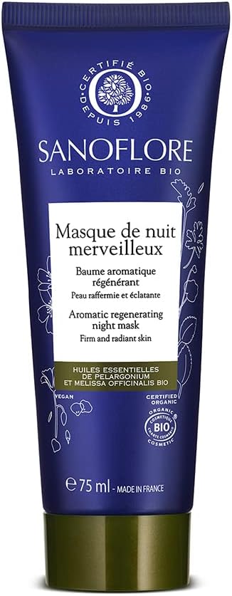 Sanoflore Marvelous Night Mask - Certified Organic Regenerating Anti-Aging Night Mask - Essential Oils - 75 ml - Image 1