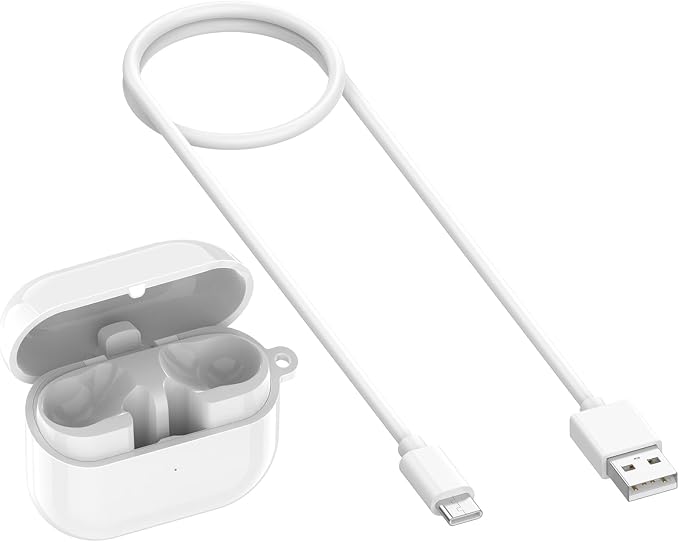 Charging Case Compatible with Samsung Galaxy Buds3 Pro R630, Wireless Type C Fast Charger, Charging Box with Charging Cable for Samsung Buds 3 Pro R630 Earphones (White) - Image 1