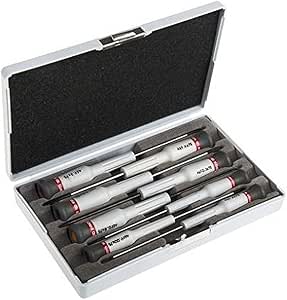 FACOM - Set of 8 Micro-Tech Slotted Screwdrivers, Phillips and Pozidriv - AEF.J6 - Precision Screwdriver - 5 Slotted Screwdrivers, 1 Phillips and 2 Pozidriv Screwdriver - Storage Box Included - Image 1