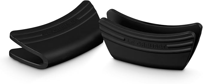Le Creuset Set of 2 Handles, Silicone, Adaptable, Heat Resistant up to 250°C, Onyx, 93010300140000 - Image 1