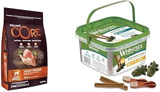 Wellness CORE Croquettes Chien, Naturelles, Dinde & Poulet, 10kg + WHIMZEES Boîte de Variété pour Chien de Taille Moyenne, Friandises Dentaires Naturelles, 28 Pièces - Image 1